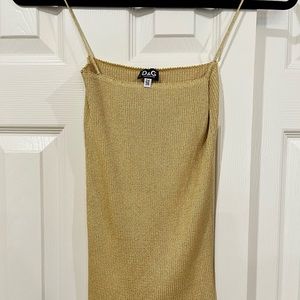Dolce tank top gold color